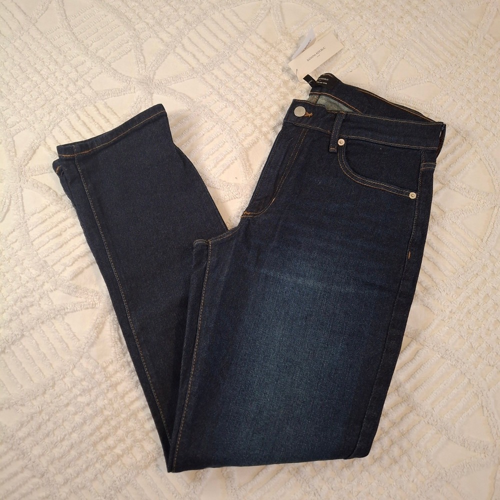 Banana Republic Women 30/10 Tall Girlfriend Mid-Rise Jeans Dark Indigo Wash NWT